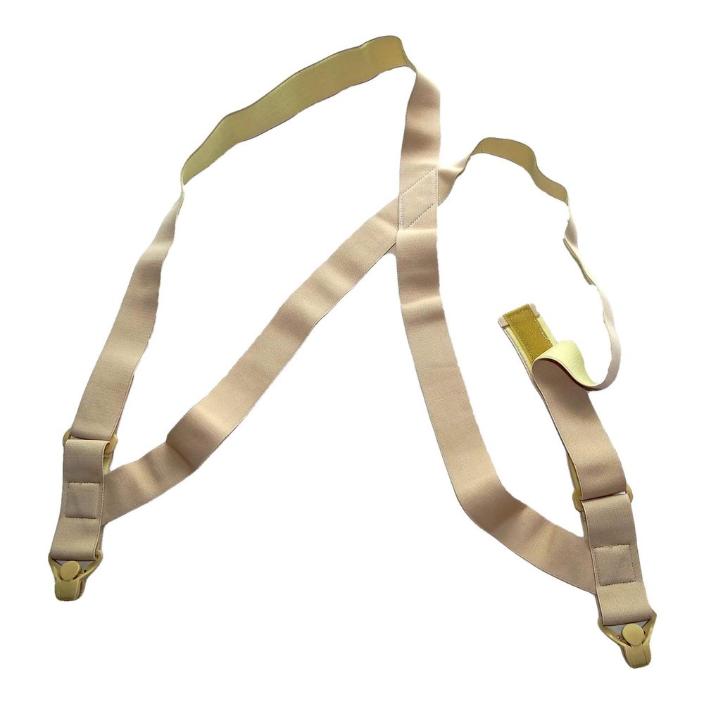 Holdup Tan 1 1/2" Hip-Clip Style Under-Ups Suspenders for Men with the Patented Composite plastic Gripper Clasps