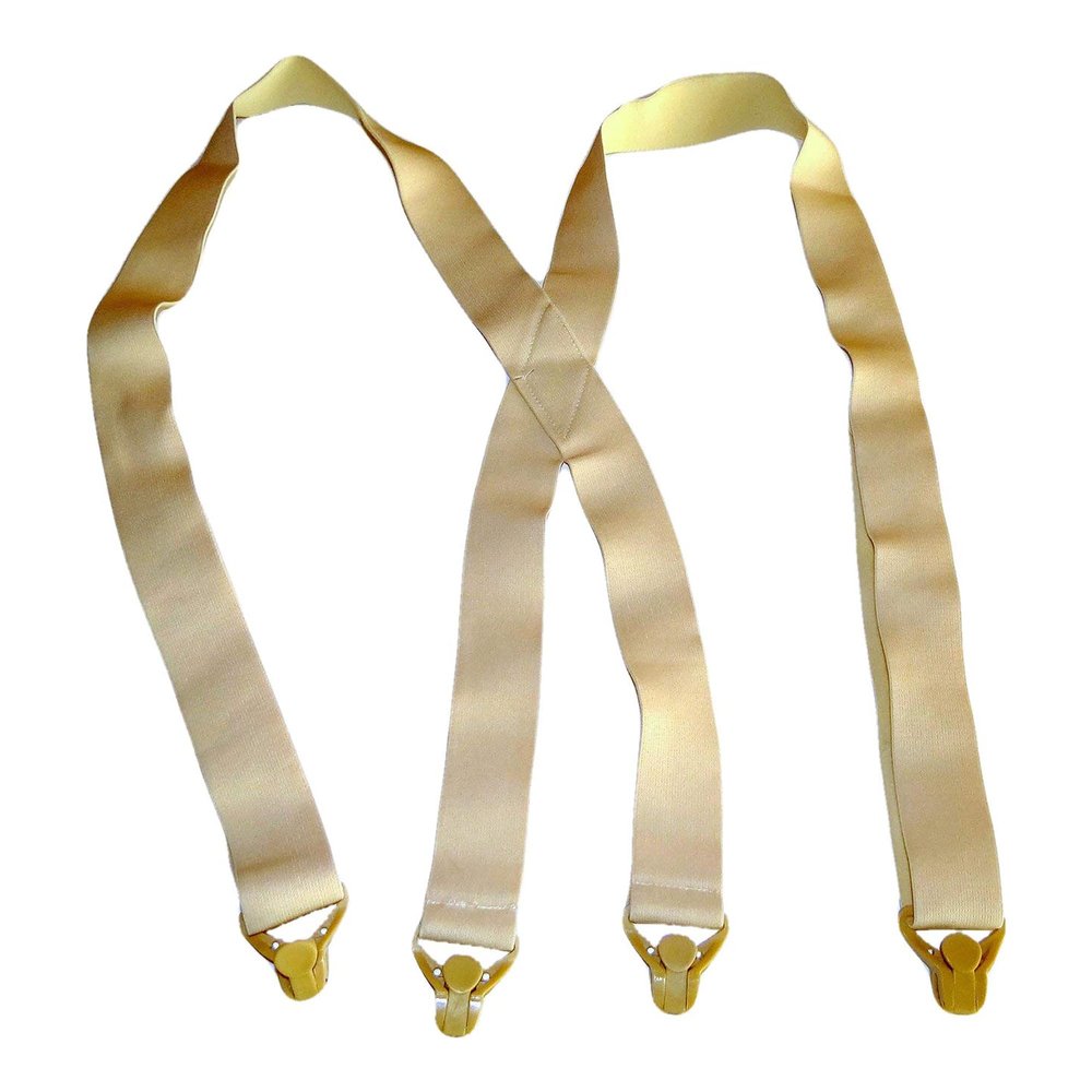 Holdup Suspenders for Men - Under-Ups X Back Style - Patented "No-Buzz" Composite Gripper Clasps - Hidden 1 1/2" wide Suspenders - Perfect Undergarment Solution