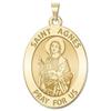 PicturesOnGold.com Saint Agnes of Rome Oval Religious Medal - - 1/2 X 2/3 Inch Size of Dime, Sterling Silver view 2