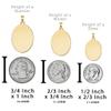 PicturesOnGold.com Saint Agnes of Rome Oval Religious Medal - - 1/2 X 2/3 Inch Size of Dime, Sterling Silver view 3