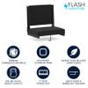 Flash Furniture Grandstand Portable Stadium Seat for Bleachers or Benches, Folding Padded Stadium Chair with Carrying Handle, 500 lb. Weight Capacity, Black view 3