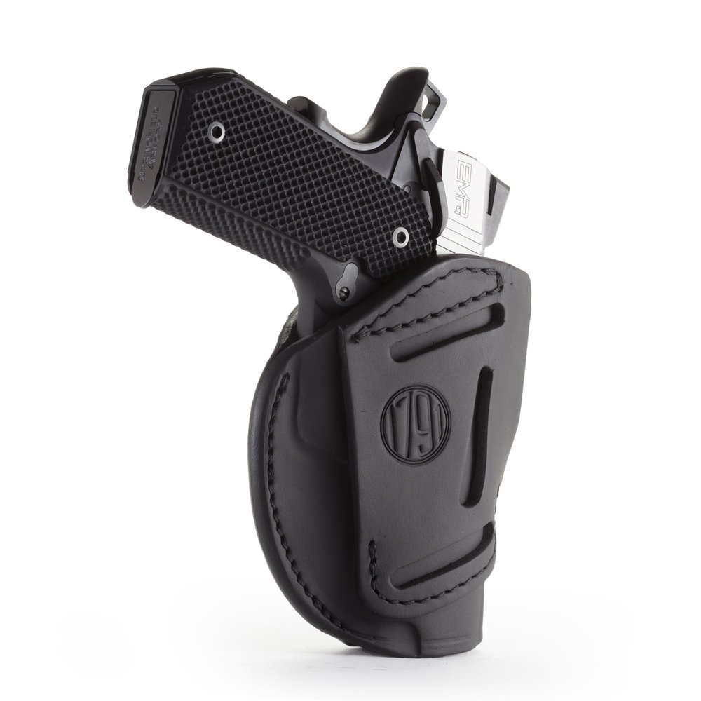 1791 Gunleather 3-Way 1911 Holster - Ambidextrous OWB CCW Leather Gun Holster - Fits All 1911 Models Sig, Colt, Kimber, Ruger, Browning, Taurus and Remmington