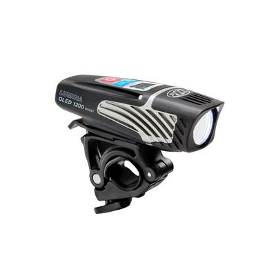 NiteRider Lumina OLED Boost 1200 Lumen USB Rechargeable Bike Headlight  OLED Display USB Rechargeable Front Bike Light 9 Modes IP64 Waterproof Road Cycling MTB Commuter eBike Safety Night Riding