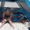 G4Free Easy Set up Beach Tent Deluxe XL, Portable Beach Shade 4 Person Pop up Sun Shelter UPF 50+ UV Protection Large Family Size(Lake-Blue) view 2