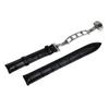 RECHERE 21mm Leather Watch Band Strap Deployment Clasp Color Black view 1