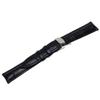 RECHERE 21mm Leather Watch Band Strap Deployment Clasp Color Black view 2