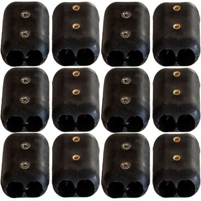 5/8 Inch Double OT Reusable Rope Clamp TWELVE (12) PACK (Black)