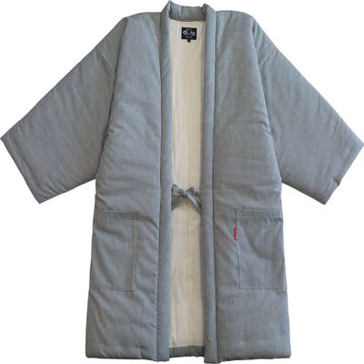 Hickory Stripe HANTEN casual made in Japan Kimono-style Men's (Medium)
