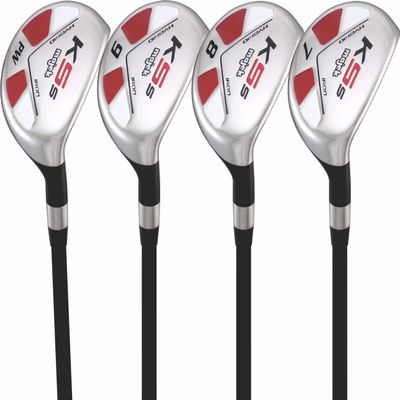 Majek Men's Golf All Hybrid Complete Partial Set, which Includes: #7, 8, 9, PW Senior Flex Right Handed New Utility A Flex Club
