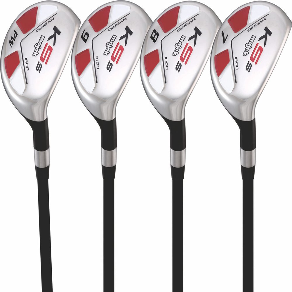 Majek Men's Golf All Hybrid Complete Partial Set, which Includes: #7, 8, 9, PW Senior Flex Right Handed New Utility A Flex Club