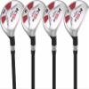 Majek Men's Golf All Hybrid Complete Partial Set, which Includes: #7, 8, 9, PW Senior Flex Right Handed New Utility A Flex Club view 1