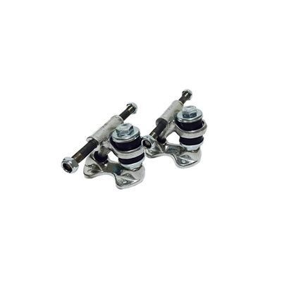 Sure-Grip Vintage Aluminum Skateboard Trucks | Hourglass Shaped Base Plates & Smaller Mounting Holes | USA Made Trucks with 4 1/2" Long 5/16" (8mm) Diameter Steel Axles - Sold in Pairs