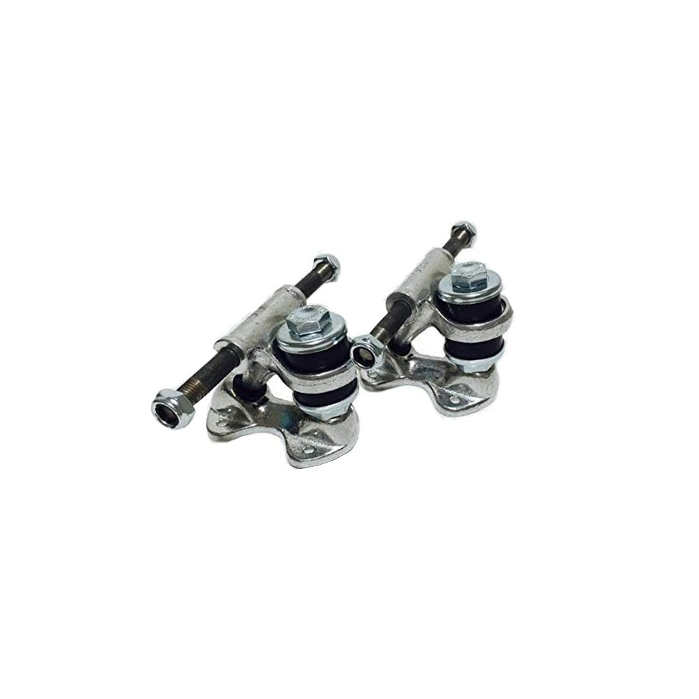 Sure-Grip Vintage Aluminum Skateboard Trucks | Hourglass Shaped Base Plates & Smaller Mounting Holes | USA Made Trucks with 4 1/2" Long 5/16" (8mm) Diameter Steel Axles - Sold in Pairs