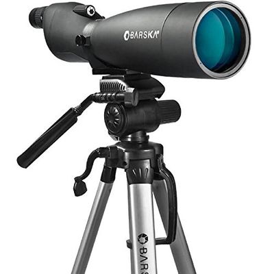 BARSKA 30-90 x 90mm Waterproof Fog-Proof Spotting Scope Porro Prism with Tripod and Case