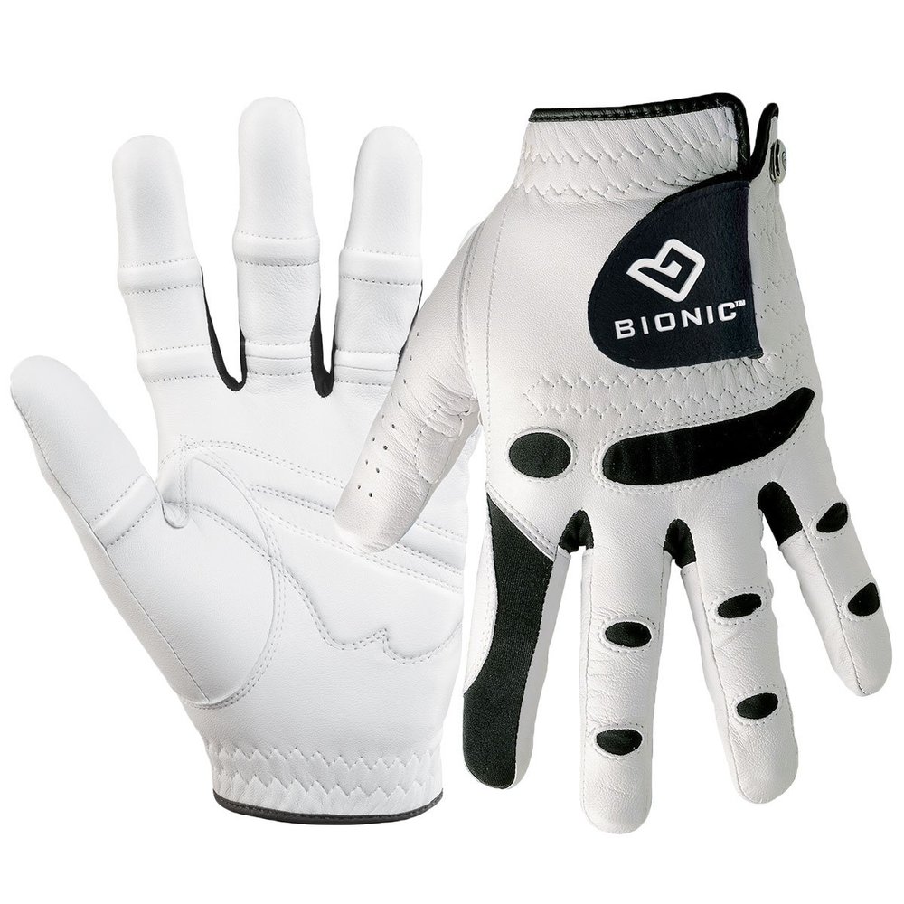 Bionic Men's Right Hand StableGrip Golf Glove - Small - White/Black