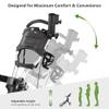 Caddytek CaddyLite EZ V8 Golf Push Cart - Lightweight 3 Wheel Foldable Cart with One-Click 2-Step Folding, EVA Wheels, Adjustable Handle, Cooler Basket, Umbrella & Drink Holder, Compact Golf Cart view 3