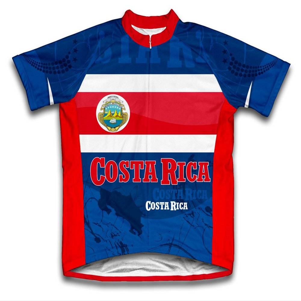ScudoPro Costa Rica Short Sleeve Cycling Jersey for Men - Size 2XL Blue
