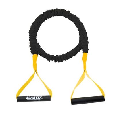 Stroops Slastix Toner Resistance Bands with Handles | Safe Sleeve Exercise Bands for Strength Training, Full Body Workouts, and Home Gym Fitness | Light | Black