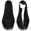 Topbuti Black Long Straight Cosplay Wigs 80cm for Women Girls Halloween Party view 2
