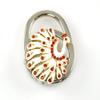 Stylish Foldable Handbag Holder White "Peacock" Purse Hook view 1