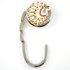 Stylish Foldable Handbag Holder White "Peacock" Purse Hook view 2