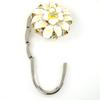 Stylish Foldable Handbag Holder White "Flower Bloom" Purse Hook view 2