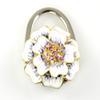Stylish Foldable Handbag Holder White "Wavy Petals Flower" Purse Hook view 1