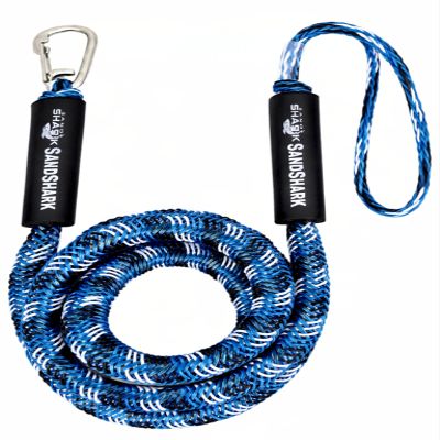 SandShark Premium Anchor Bungee Dock Line. Boat Accessories Anchor Line Absorbs Shock to Anchors and Docks w/Stainless Steel Clip - Blue - 7-14ft
