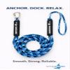 SandShark Premium Anchor Bungee Dock Line. Boat Accessories Anchor Line Absorbs Shock to Anchors and Docks w/Stainless Steel Clip - Blue - 7-14ft view 2