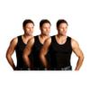 Insta Slim - Made in USA - 3 Pack - Compression Muscle Tank Top Body Shaper for Men. Tummy Control Slimming Shapewear Undershirt for Gynecomastia, Beer Belly & Back Support (Black, MD) view 1