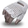 Kango Fitness MESH Leather Fingerless Weight Lifting Exercise Gym Wheelchair Gloves White W 1061 (S) view 2