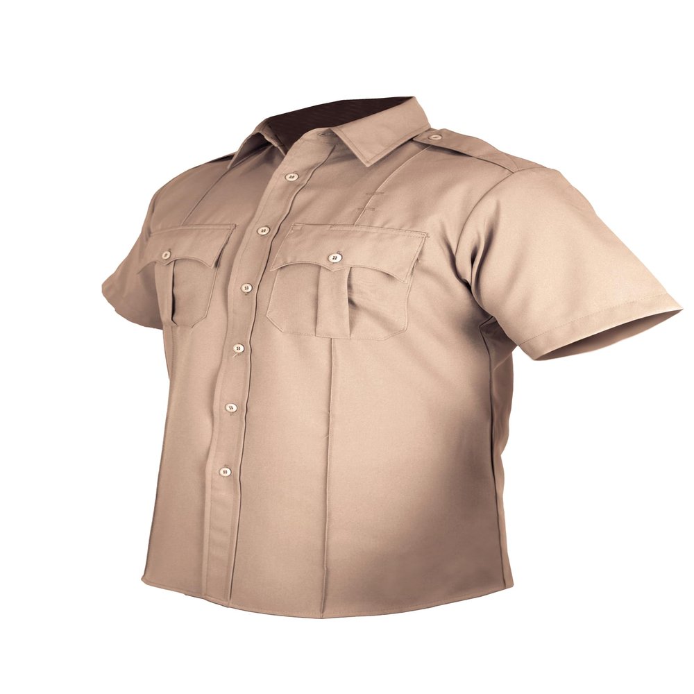 First Class Short-Sleeve Uniform Shirt M Tan