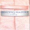 Vesuvio Napoli Narrow NeckTie Solid PEACH Paisley 2.5" Skinny Men's Neck Tie view 2