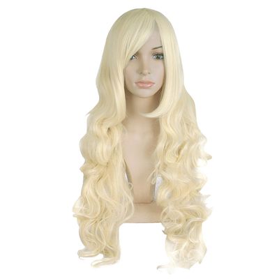 MapofBeauty 32" 80cm Long Hair Spiral Curly Cosplay Costume Wig (Light Blonde)