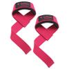 Harbinger Padded Cotton Lifting Straps with NeoTek Cushioned Wrist (Pair), Pink , 21" view 1