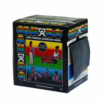 CanDo 1232969 Exercise Band in Dispenser, Black, 25 yds Length