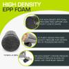 ProsourceFit High Density Foam Rollers 12 - inches long, Firm Full Body Athletic Massage Tool for Back Stretching, Yoga, Pilates, Post Workout Muscle Recuperation, Black view 3