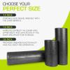 ProsourceFit High Density Foam Rollers 12 - inches long, Firm Full Body Athletic Massage Tool for Back Stretching, Yoga, Pilates, Post Workout Muscle Recuperation, Black view 4