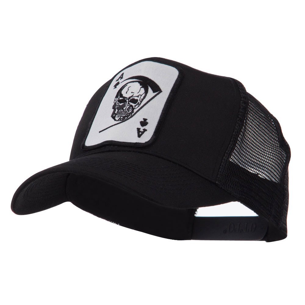 e4Hats.com Skull and Choppers Embroidered Military Patched Mesh Cap - Large Skull OSFM