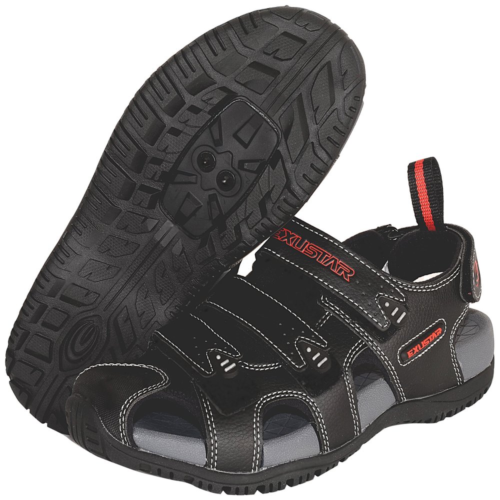 Exustar E-SS503 Bike Sandal, Black, 39/40 Euro or 6-7 US