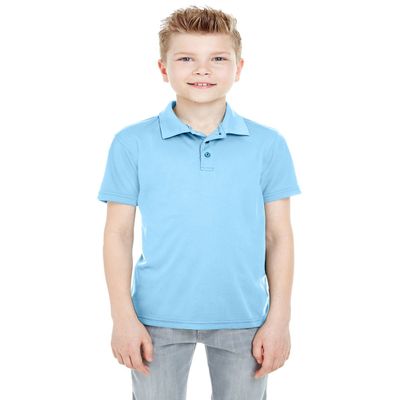 UltraClub Youth Cool & Dry Mesh Piqu Polo XL COLUMBIA BLUE