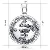 VENICEBEE Archangel St. Michael Saint Seal Medal Sigil Necklace Christian Sacramental Solid 925 Sterling Silver Pendant + Black Velvet Pouch, Polishing Cloth, Fine Gift Box view 3