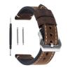 Berfine Dark Brown 22mm Genuine Leather Wristwatch Watch Band Oil Tan Vintage Strap for Men with Stainless Buckle view 1