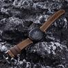 Berfine Dark Brown 22mm Genuine Leather Wristwatch Watch Band Oil Tan Vintage Strap for Men with Stainless Buckle view 2