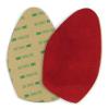 Stick-on suede soles for high-heeled shoes, with industrial-strength adhesive backing. Resole old dance shoes or convert your favorite heels to perfect dance shoes. [SUEDE-LA-red] view 1