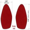 Stick-on suede soles for high-heeled shoes, with industrial-strength adhesive backing. Resole old dance shoes or convert your favorite heels to perfect dance shoes. [SUEDE-LA-red] view 2