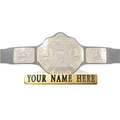 Personalized Nameplate Compatible With Adult WWE World Heavyweight Championship Replica Belt (BELT NOT INCLUDED)