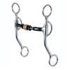 Reinsman 776 All Around Curb Bit for Horse - 3-Piece Sweet Iron Snaffle with Copper Roller - Stage C, 7 Cheeks, 5 Mouth7/16 3-Piece Snaffle w Roller view 1