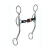 Reinsman 776 All Around Curb Bit for Horse - 3-Piece Sweet Iron Snaffle with Copper Roller - Stage C, 7 Cheeks, 5 Mouth7/16 3-Piece Snaffle w Roller view 2