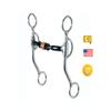 Reinsman 776 All Around Curb Bit for Horse - 3-Piece Sweet Iron Snaffle with Copper Roller - Stage C, 7 Cheeks, 5 Mouth7/16 3-Piece Snaffle w Roller view 3